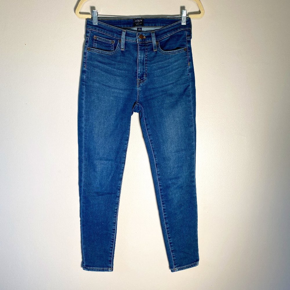 J Crew Size 27 High Rise Skinny Medium Wash